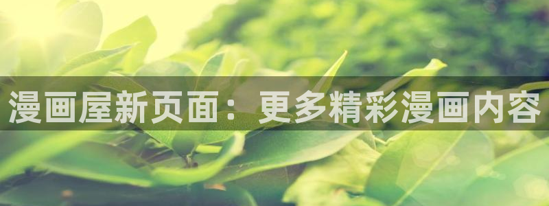 免费看漫画更新列表